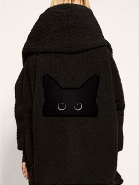 Beth’s Furry Friends Black Cat Logo Sherpa by Jill Martin